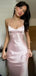 Soft Spaghetti Strap Sleeveless Mermaid Satin Long Prom Dresses Online, OL505