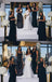 Mismatched Elegant Mermaid V-neck One Shoulder Black Satin Long Bridesmaid Dresses Online, BG677