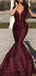 Gorgeous Red Sweetheart Mermaid Sequin Long Prom Dress Ideas, Evening Party Dresses ,OLP1164