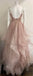 Gorgeous Pink Spaghetti Strap Sleeveless A-Line Long Prom Dress Ideas, Evening Party Dresses ,OLP1183