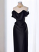 Elegant Black Off-Shoulder Mermaid Long Prom Dress Ideas, Evening Party Dresses, OLP1373