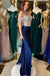 Sexy Off-Shoulder Mermaid Side Slit Long Prom Dress Ideas, Evening Party Dresses, OLP1258