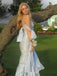 Elegant Spaghetti Strap Sleeveless Mermaid Satin Evening Prom Dresses Online, OLP1130