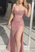 Shiny Sweetheart Sleeveless Mermaid Long Prom Dresses With Slit Online, OL568