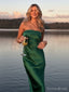 Soft Sweetheart Sleeveless Mermaid Satin Long Prom Dresses Online, OL534