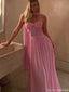 Sexy Pink Sweetheart A-Line Long Prom Dress Ideas, Evening Party Dresses, OLP1259