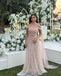 Elegant Pink Off-Shoulder Sleeveless A-Line Long Prom Dress Ideas, Evening Party Dresses ,OLP1196