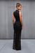 Sexy Black Halter Mermaid Side Slit Long Prom Dress Ideas, Evening Party Dresses, OLP1385