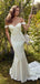 Elegant White Off-Shoulder Mermaid Long Prom Dress Ideas, Evening Party Dresses , OLP1236