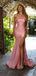 Elegant Pink Sweetheart Mermaid Side Slit Sleeveless Long Prom Dress Ideas, Evening Party Dresses, OLP1321