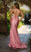 Elegant Pink Sweetheart Mermaid Side Slit Sleeveless Long Prom Dress Ideas, Evening Party Dresses, OLP1321