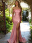 Elegant Pink Sweetheart Mermaid Side Slit Sleeveless Long Prom Dress Ideas, Evening Party Dresses, OLP1321