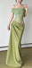Unique Green Off-Shoulder Mermaid Long Prom Dress Ideas, Evening Party Dresses, OLP1376