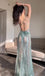 Popular Teal Spaghetti Strap Mermaid  Long Prom Dress Ideas, Evening Party Dresses, OLP1279