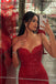 Sexy Red Sweetheart Mermaid Long Prom Dress Ideas, Evening Party Dresses, OLP1350