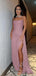 Elegant Pink Sweetheart Mermiad Side Slit Long Prom Dress Ideas, Evening Party Dresses, OLP1288