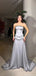 Unique Gray Sweetheart A-Line Long Prom Dress Ideas, Evening Party Dresses, OLP1280