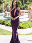 Elegant Purple One-Shoulder Mermaid Long Prom Dress Ideas, Evening Party Dresses, OLP1262