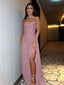Elegant Pink Sweetheart Mermiad Side Slit Long Prom Dress Ideas, Evening Party Dresses, OLP1288