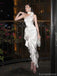 Popular White One-Shoulder Mermaid Side Slit Long Prom Dress Ideas, Evening Party Dresses, OLP1351