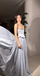 Unique Gray Sweetheart A-Line Long Prom Dress Ideas, Evening Party Dresses, OLP1280