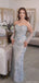 Unique Blue Sequin Sweetheart Sleeveless Mermaid  Long Prom Dress Ideas, Evening Party Dresses, OLP1334