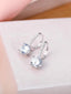 925 Sterling Silver CZ Prong Setting Gorgeous Bridal Leverback Dangle Earrings