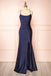 Elegant Mermaid Spaghetti Straps Sleeveless Side Slit Evening Prom Dress Online, OL167