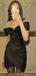 Sexy Black Off-Shoulder Mermaid Short Homecoming Dresses For Party,HD1158