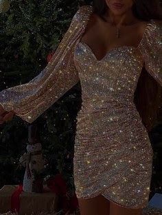 Shiny Sweetheart Long Sleeve Mermaid Sequin Short Homecoming Dresses For Party,HD1151