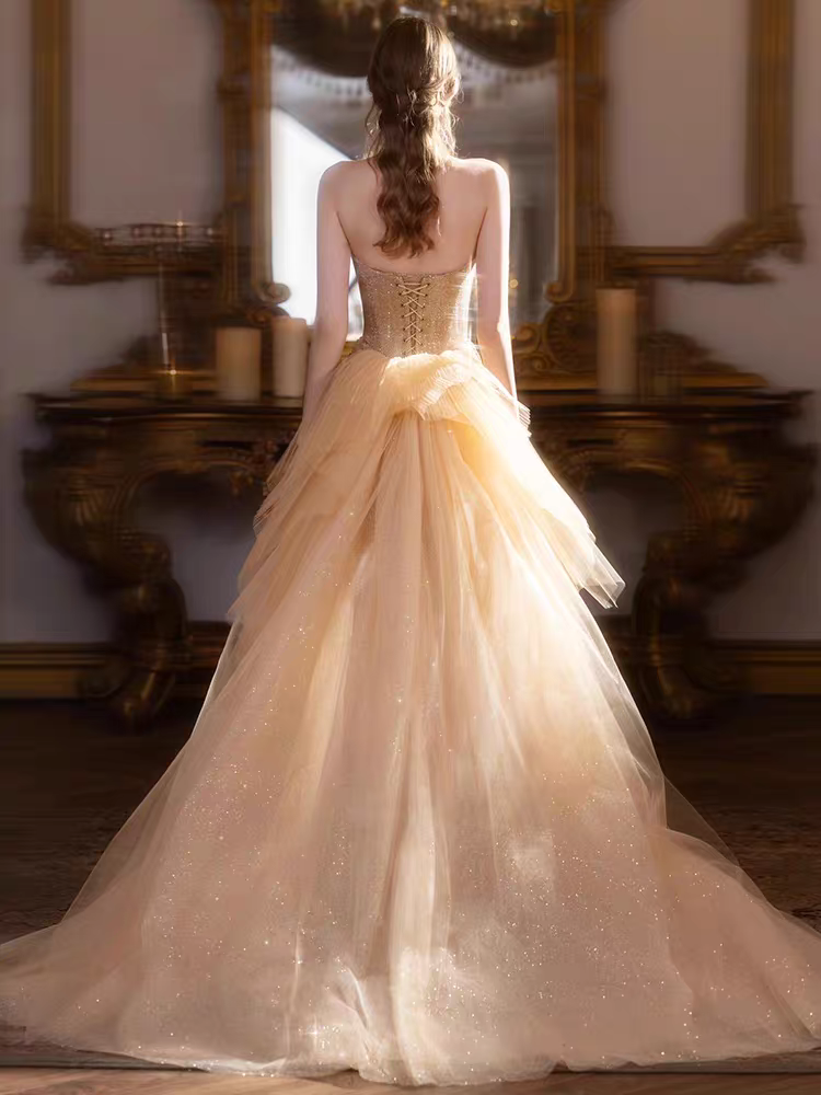 Shiny Gold Sweetheart Mermaid Short Homecoming Dresses For Party,HD1160
