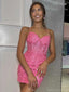 Sexy Spaghetti Strap Sleeveless Short Mermaid Lace Homecoming Dresses For Party Online, HD0883