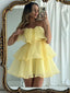 Cute Sweetheart Sleeveless A-line Tulle Homecoming Dresses For Party Online, HD1130