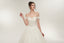 Off-shoulder Lace Appliques Top Organza Ball Gown, Ivory Wedding Dresses, WD0463
