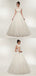High Neck Cap Sleeves Lace Appliques Beading Open Back Wedding Dresses, WD0464