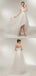 Spaghetti Straps V-neck Lace up Back Long Organza Wedding Dresses, WD0460