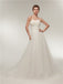 Sweetheart Ivory Tulle Lace up back Wedding Dresses With Train, WD0458