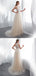 Halter Sleeveless See-though Lace Beading Long Tulle Wedding Dresses, WD0467