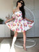 New Arrival A-line Off-shoulder Cute Short Homecoming Dresses, HD0523