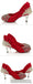 Handmade Middle High Heels Pointed Toe Crystal Wedding Shoes, S003