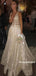 Elegant V-neck Tulle A-line Cheap Long Wedding Dresses Online,RBWD0031