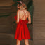 Spaghetti Straps V-neck  Homecoming Dresses With Ruffles, HD0515