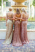 Sparkly Simple Mermaid Sequined different styles cheap Bridesmaid Dress, BD0449