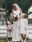 Simple V-neck Mermaid Open Back Long Sleeve Cheap Wedding Dresses,RBWD0040