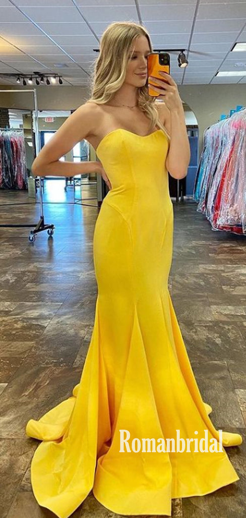 Simple Mermaid Sweetheart Cheap Long Prom Dresses,RBPD0131