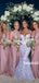 Simple V-neck Floor-length Long Bridesmaid Dresses Online,RBWG0056