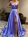 Sexy Criss Cross Backless Lilac Slit Long Prom Dress, WGP181
