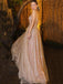 Sparkly A-line One Shoulder Tulle Prom Dress, WGP266