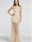 Sparkly Illusion Tulle Sleeveless Prom Dress, WGP302