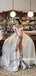 Off-shoulder A-line Cheap Long Wedding Dresses Online,RBWD0022